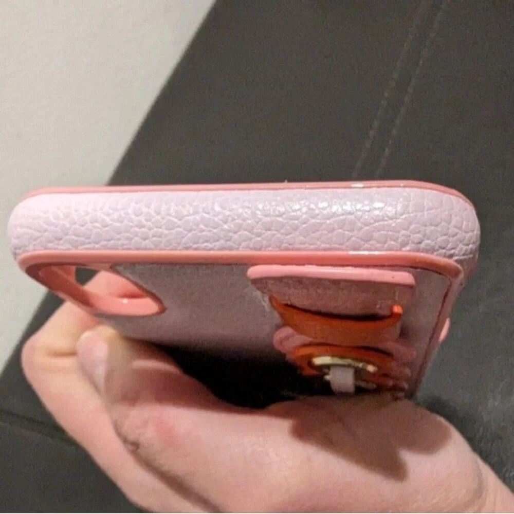 Kate Spade New York Grommet Hand Strap Stand iPhone Xs iPhone X Case Pink